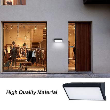 Brilagi - LED-ulkovalaisin seinälle liiketunnistimella TRIANGLE LED/20W/230V musta IP65