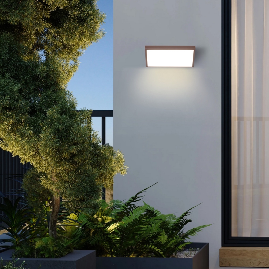 Brilagi - LED ulkoseinävalaisin TRIANGLE LED/20W/230V 3000/4000/6500K ruskea IP65