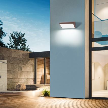 Brilagi - LED-ulkoseinävalaisin TRIANGLE LED/20W/230V, ruskea, IP65