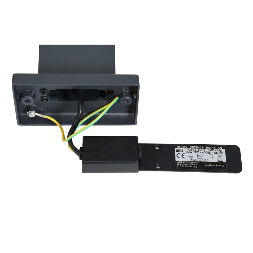Brilagi - LED-ulkovalaisin anturilla ARCELO LED/9W/230V 80 cm IP44