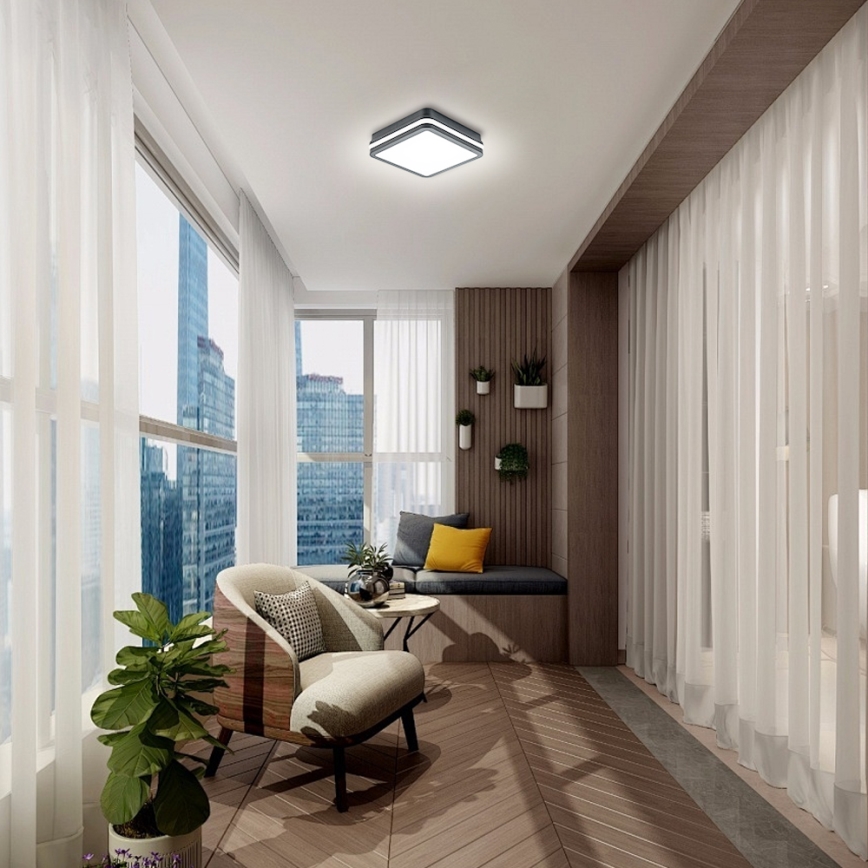 Brilagi - LED-ulkovalaisin anturilla BENE LED/18W/230V 22x22 cm antrasiitti IP54