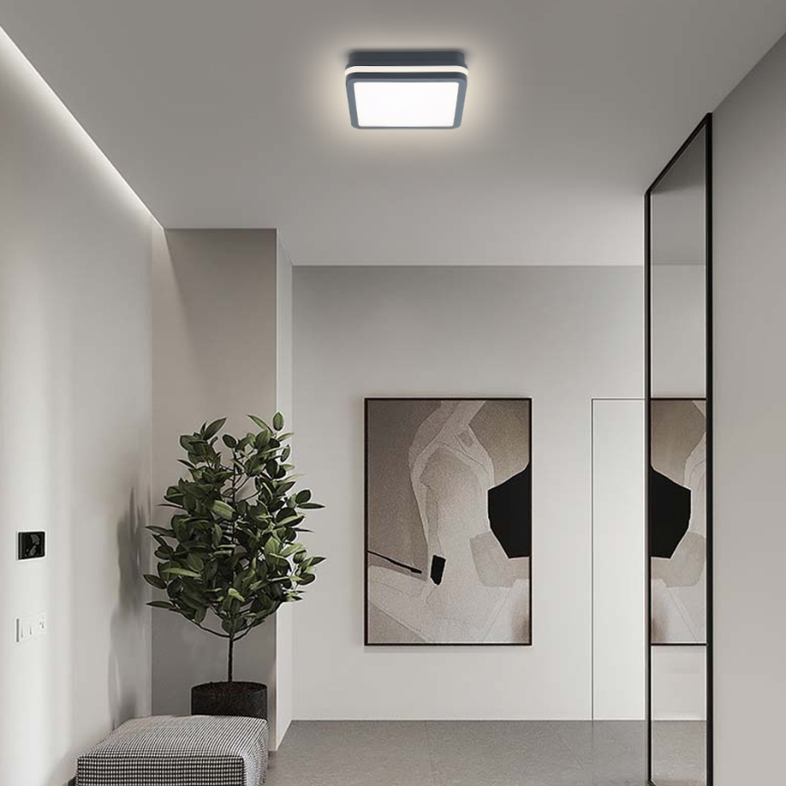 Brilagi - LED-ulkovalaisin anturilla BENE LED/18W/230V 22x22 cm antrasiitti IP54