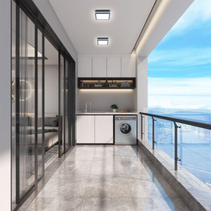 Brilagi - LED-ulkovalaisin anturilla BENE LED/18W/230V 22x22 cm antrasiitti IP54