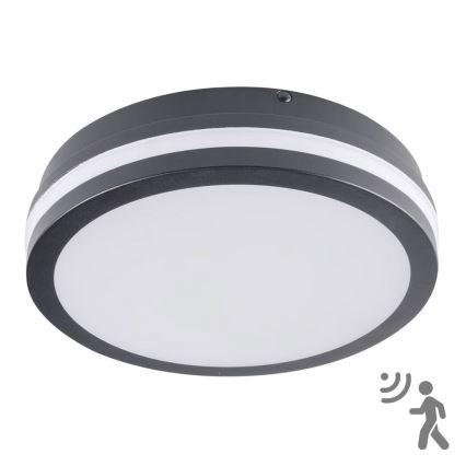 Brilagi - LED-ulkovalaisin anturilla BENE LED/18W/230V halkaisija 22 cm antrasiitti IP54