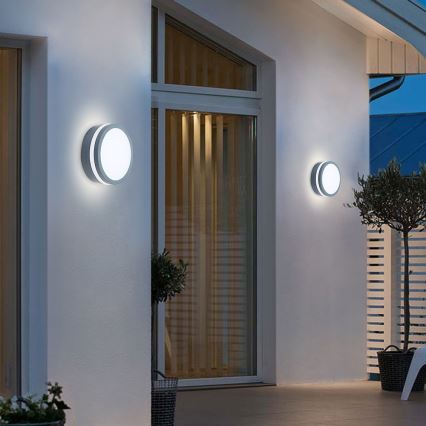 Brilagi - LED-ulkovalaisin anturilla BENE LED/18W/230V halkaisija 22 cm antrasiitti IP54
