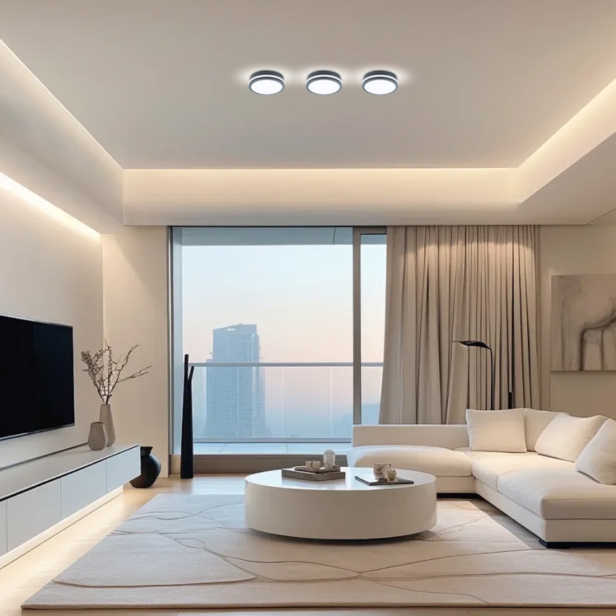 Brilagi - LED-ulkovalaisin anturilla BENE LED/18W/230V halkaisija 22 cm antrasiitti IP54