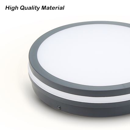 Brilagi - LED-ulkovalaisin anturilla BENE LED/18W/230V halkaisija 22 cm antrasiitti IP54