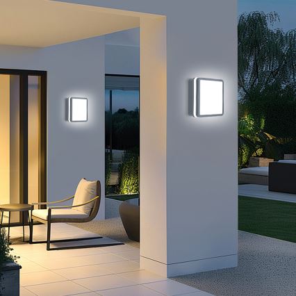 Brilagi - LED-ulkovalaisin anturilla BENE LED/24W/230V 26x26 cm antrasiitti IP54