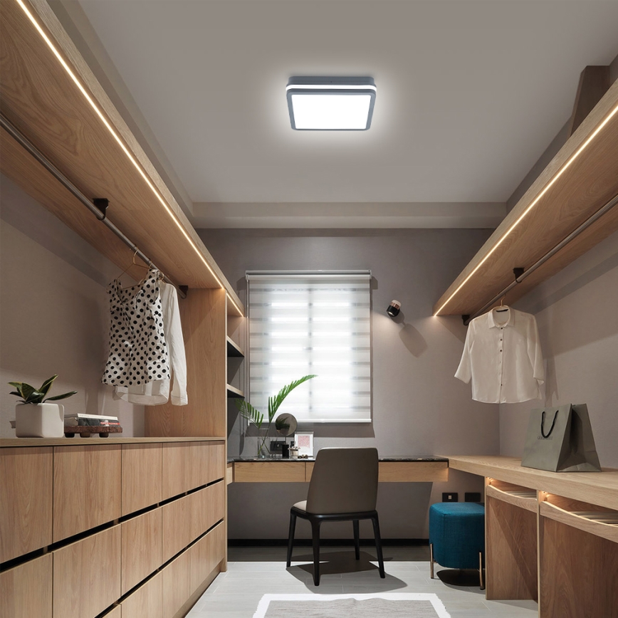Brilagi - LED-ulkovalaisin anturilla BENE LED/24W/230V 26x26 cm antrasiitti IP54