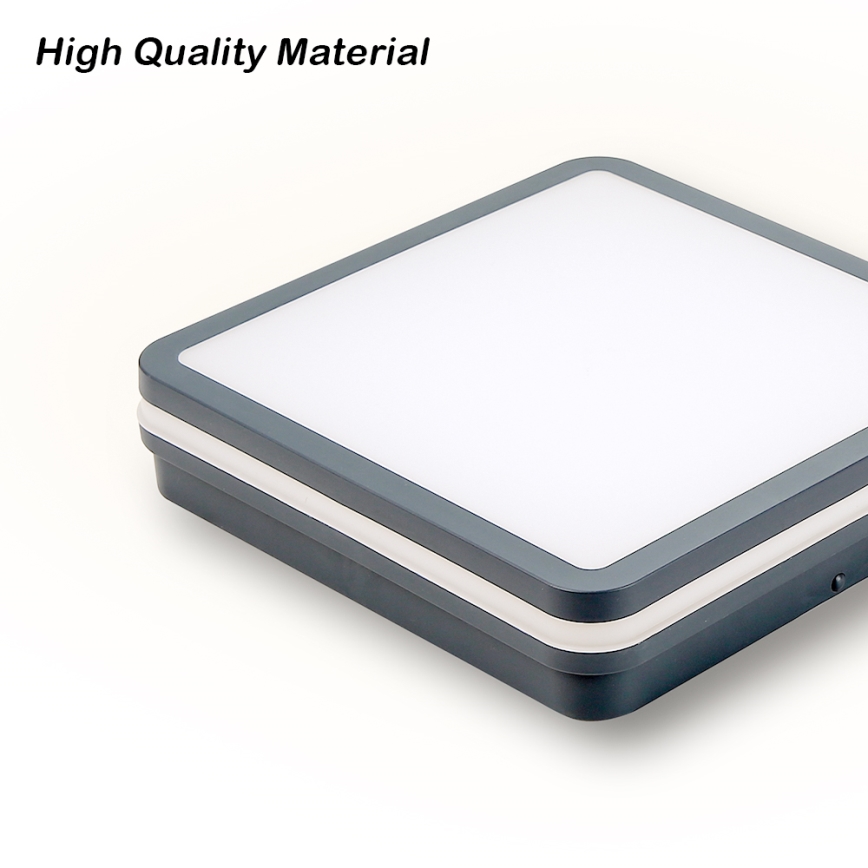 Brilagi - LED-ulkovalaisin anturilla BENE LED/24W/230V 26x26 cm antrasiitti IP54