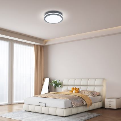 Brilagi - LED-ulkovalaisin anturilla BENE LED/24W/230V halkaisija 26 cm antrasiitti IP54