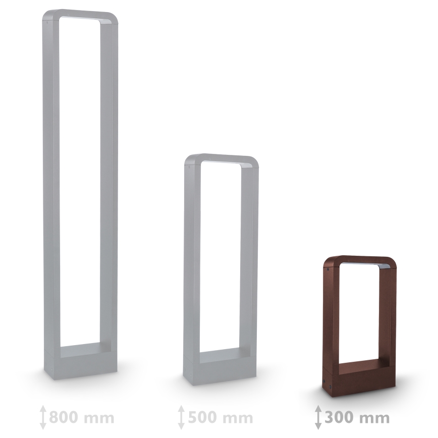 Brilagi - LED ulkovalaisin BARI LED/7W/230V 3000/4000/6000K ruskea IP54 30 cm