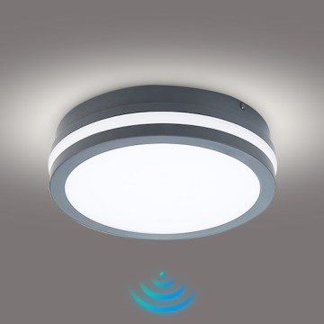 Brilagi - LED-ulkovalaisin liiketunnistimella BENE LED/18W/230V halkaisija 22 cm antrasiitti IP54