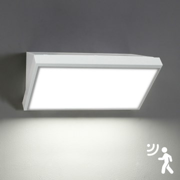 Brilagi - LED-ulkovalaisin seinälle liiketunnistimella TRIANGLE LED/20W/230V valkoinen IP65