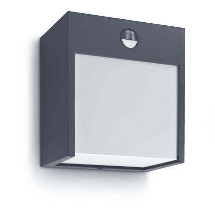 Brilagi - LED Ulkovalo anturilla TERNI LED/12W/230V antrasiitti IP44