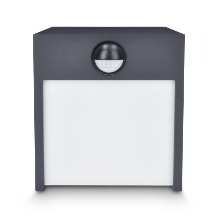 Brilagi - LED Ulkovalo anturilla TERNI LED/12W/230V antrasiitti IP44
