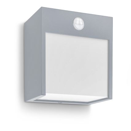 Brilagi - LED Ulkovalo anturilla TERNI LED/12W/230V harmaa IP44