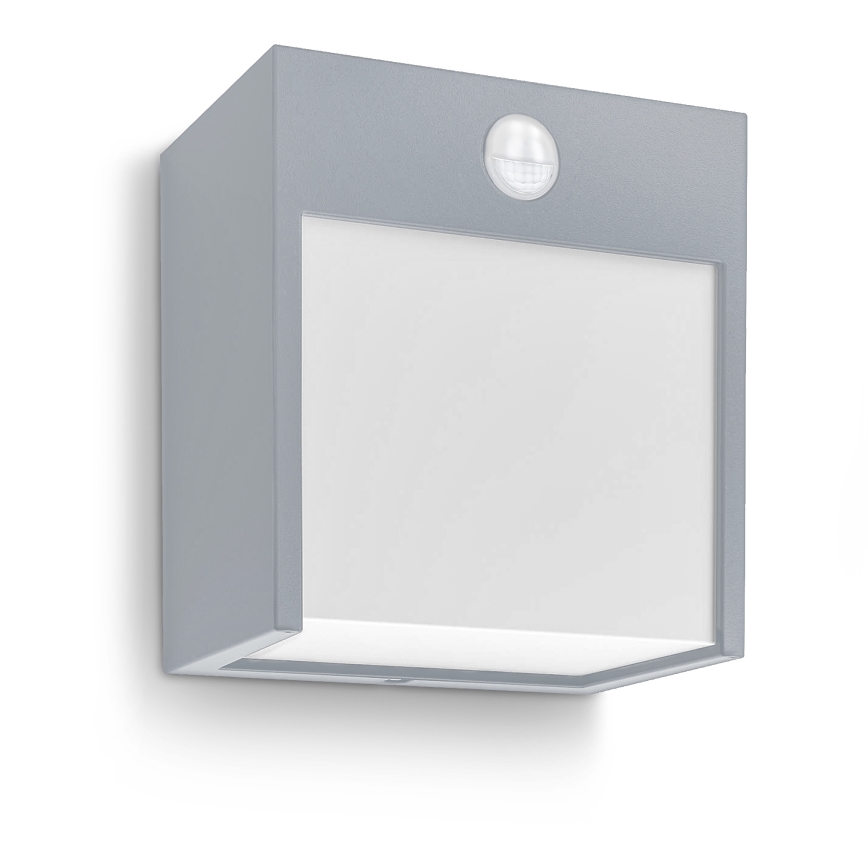 Brilagi - LED Ulkovalo anturilla TERNI LED/12W/230V harmaa IP44