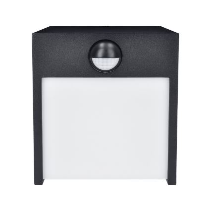 Brilagi - LED Ulkovalo anturilla TERNI LED/12W/230V musta IP44