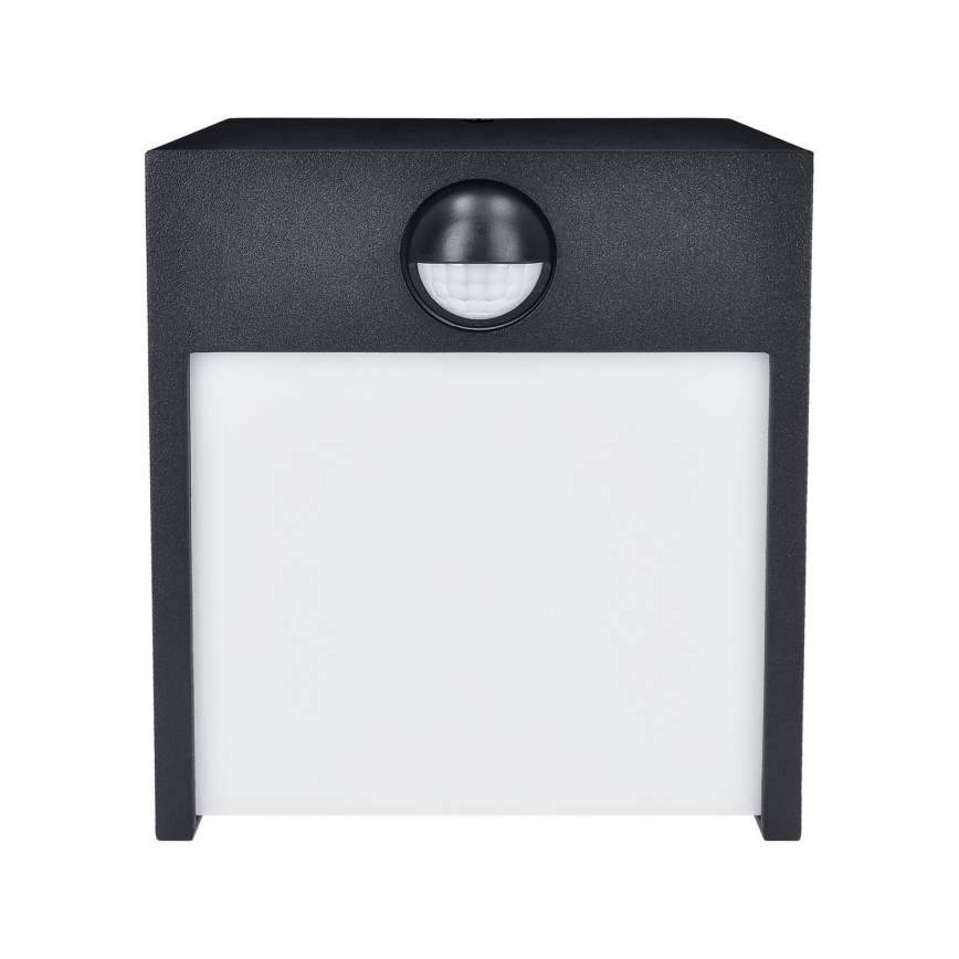 Brilagi - LED Ulkovalo anturilla TERNI LED/12W/230V musta IP44