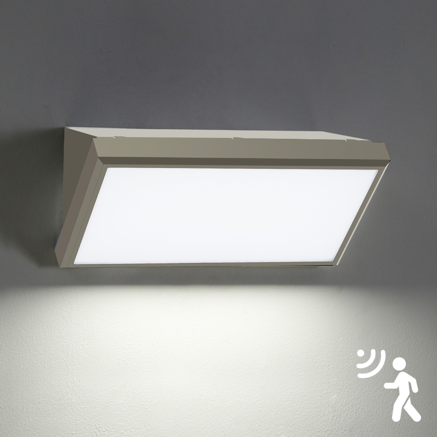 Brilagi - LED Ulkovalo anturilla TRIANGLE LED/20W/230V harmaa IP65