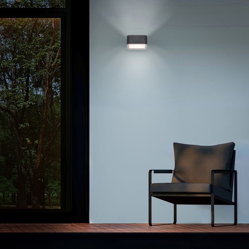 Brilagi - LED-ulkoseinävalaisin BARI LED/7W/230V 3000/4000/6000K antrasiitti IP54