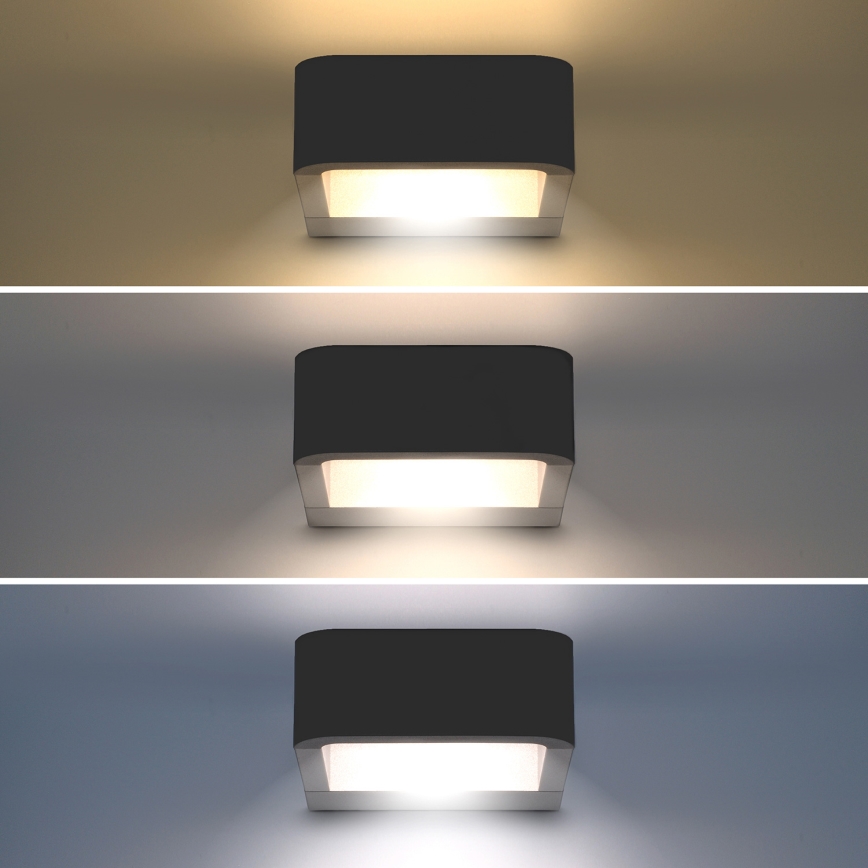 Brilagi - LED-ulkoseinävalaisin BARI LED/7W/230V 3000/4000/6000K antrasiitti IP54