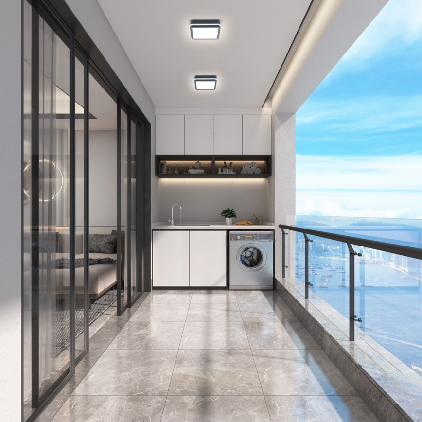 Brilagi - LED-ulkovalo BENE LED/18W/230V 22x22 cm antrasiitti IP54