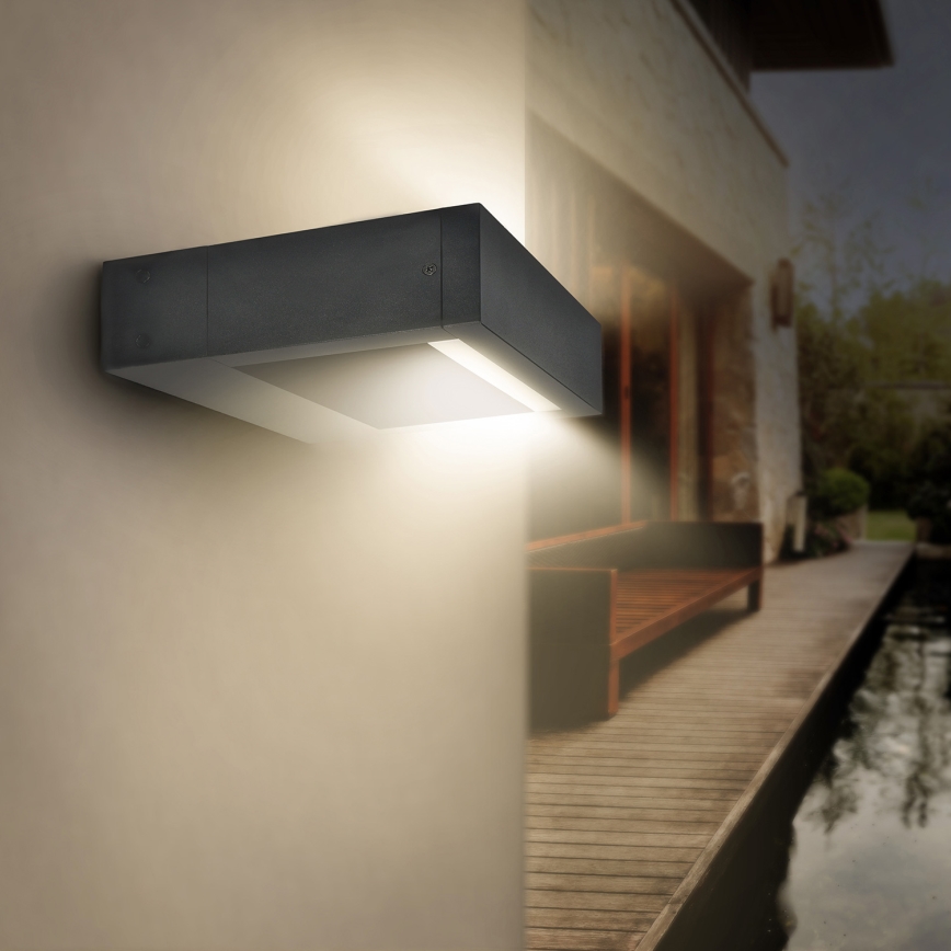 Brilagi - LED-ulkoseinävalaisin RAGUSA LED/7W/230V 3000/4000/6000K antrasiitti IP54