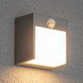 Brilagi - LED-ulkovaloseinävalaisin liiketunnistimella TERNI LED/12W/230V harmaa IP44