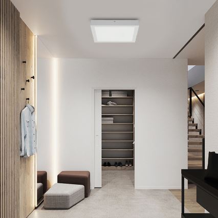 Brilagi - Valsattava kylpyhuoneen kattovalaisin FRAME SMART LED/24W/230V 30x30 cm 3000-6000K IP44 valkoinen + kaukosäädin
