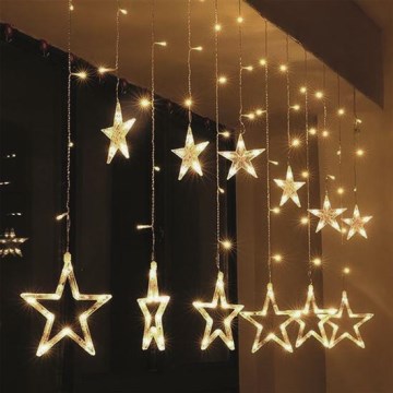 Brilagi - LED Valoverho ulkokäyttöön 77xLED/3xAA/USB 1,8m IP44 lämmin valkoinen