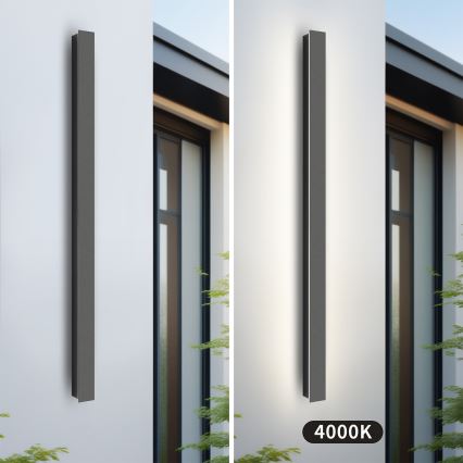 Brilagi - LINEAR LED ulkoseinävalaisin 22W/230V 4000K IP65 100 cm antrasiitti CRI 90