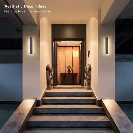 Brilagi - LINEAR LED ulkoseinävalaisin LED/8W/230V 4000K IP65 30 cm antrasiitti CRI 90