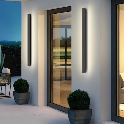 Brilagi - LED-ulko­seinävä­valaisin LINEAR LED/22W/230V 4000K IP65 100 cm musta CRI 90