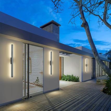 Brilagi - LED-ulkoseinävalaisin LINEO LED/24W/230V 4000K IP65 100 cm antrasiitti CRI 90
