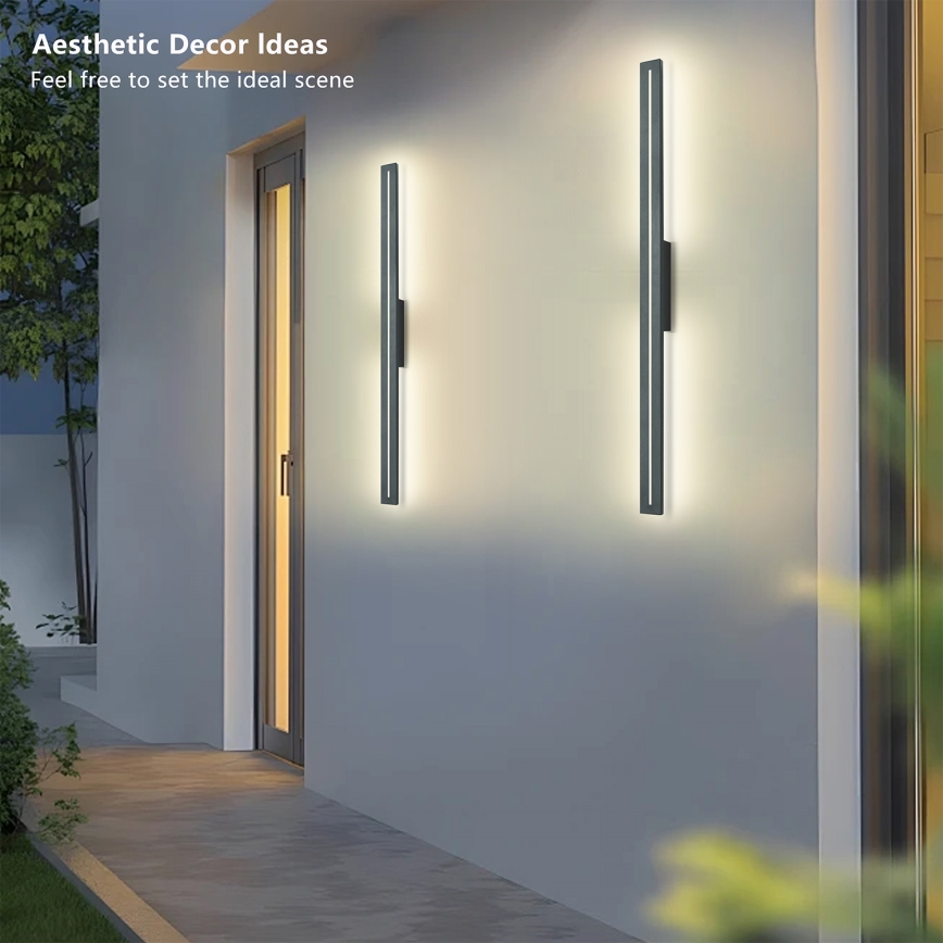 Brilagi - LED-ulkoseinävalaisin LINEO LED/24W/230V 4000K IP65 100 cm antrasiitti CRI 90