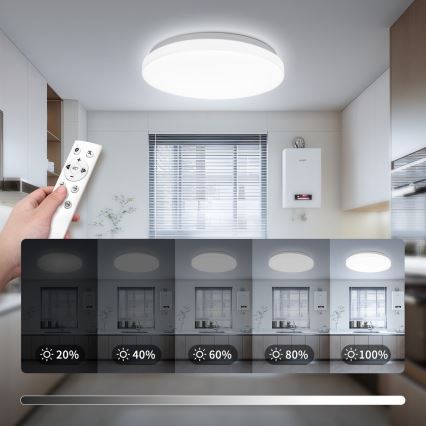 Brilagi - LED-himmennettävä kattovalaisin MILKY WAY LED/24W/230V 3000-6500K Ø 38 cm + kaukosäädin