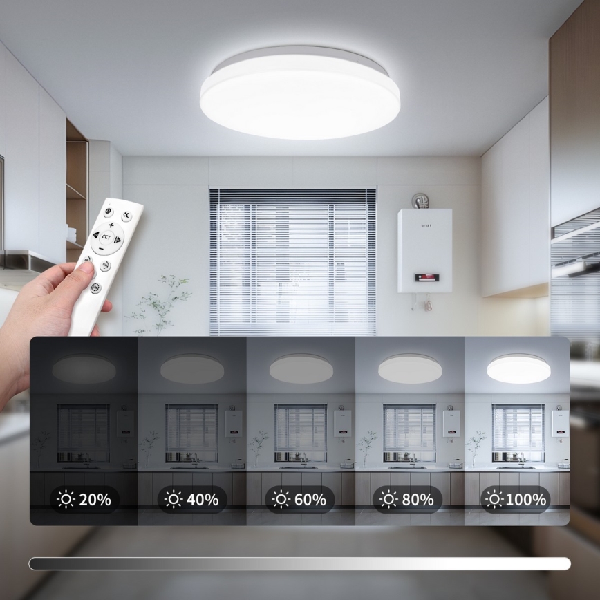 Brilagi - LED-himmennettävä kattovalaisin MILKY WAY LED/24W/230V 3000-6500K Ø 38 cm + kaukosäädin