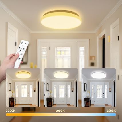 Brilagi - LED-himmennettävä kattovalaisin MILKY WAY LED/24W/230V 3000-6500K Ø 38 cm + kaukosäädin