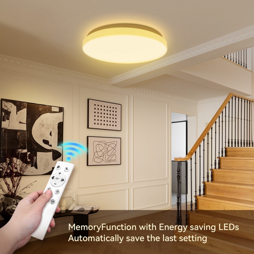 Brilagi - LED-himmennettävä kattovalaisin MILKY WAY LED/24W/230V 3000-6500K Ø 38 cm + kaukosäädin