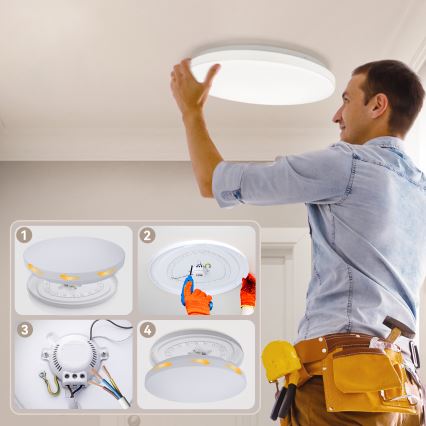 Brilagi - LED-himmennettävä kattovalaisin MILKY WAY LED/24W/230V 3000-6500K Ø 38 cm + kaukosäädin