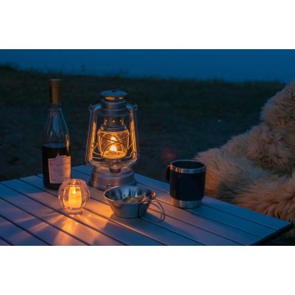 Brilagi - Öljylamppu LANTERN 24,5 cm hopea