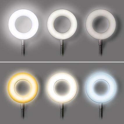 Brilagi - LED himmennettävä lamppu klipsillä ORBELA LED/8W/230V 3000/4000/5000K musta