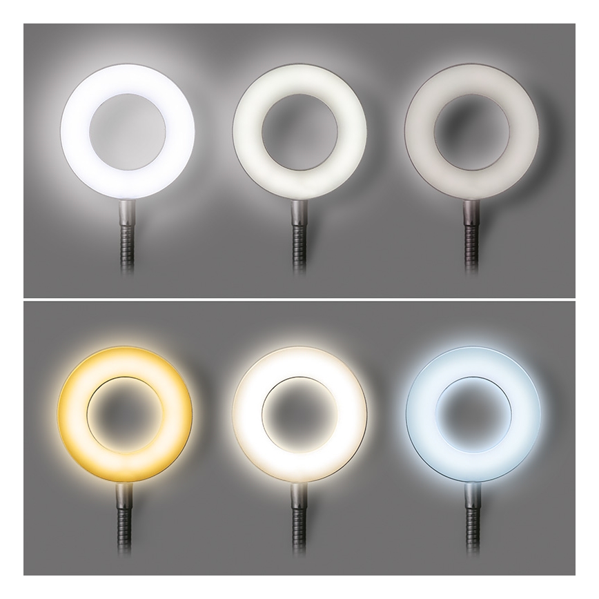 Brilagi - LED himmennettävä lamppu klipsillä ORBELA LED/8W/230V 3000/4000/5000K musta