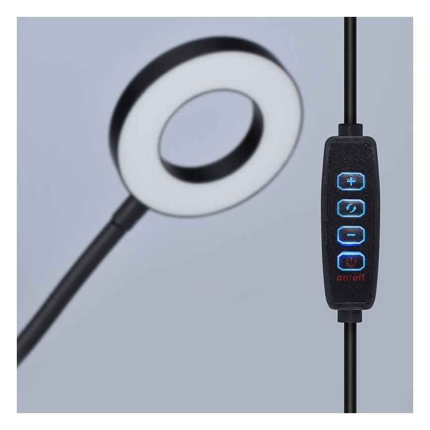 Brilagi - LED himmennettävä lamppu klipsillä ORBELA LED/8W/230V 3000/4000/5000K musta