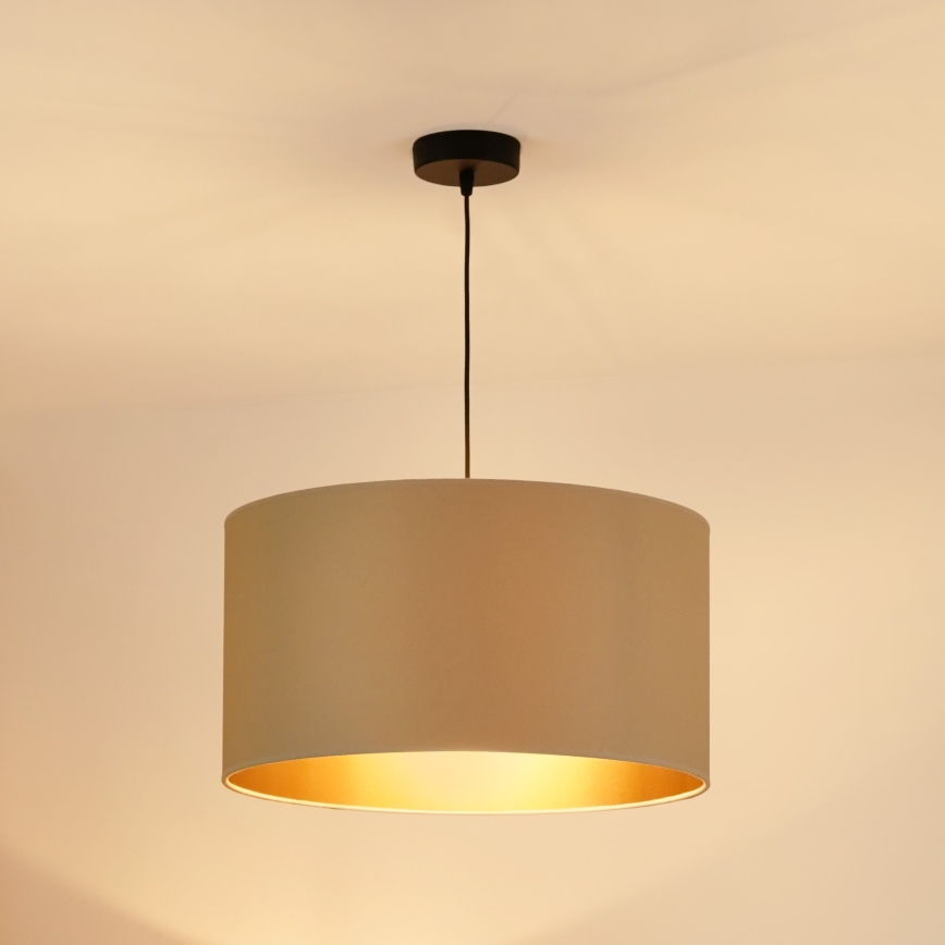 Brilagi - Riippuvalaisin OREGON ROLLER VEGE 1xE27/15W/230V halkaisija 45 cm beige