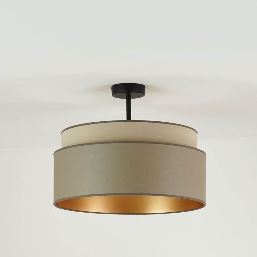 Brilagi - Kiinnitettävä kattovalaisin OREGON VEGE 1xE27/15W/230V Ø 45 cm harmaa