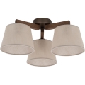 Brilagi - Pinnalle asennettava kattovalaisin LATTE 3xE27/60W/230V mänty/beige