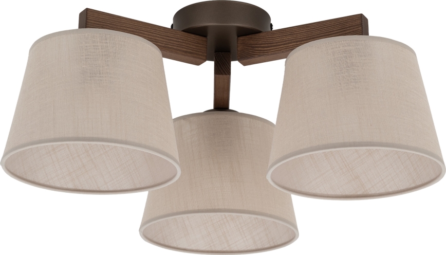 Brilagi - Pinnalle asennettava kattovalaisin LATTE 3xE27/60W/230V mänty/beige